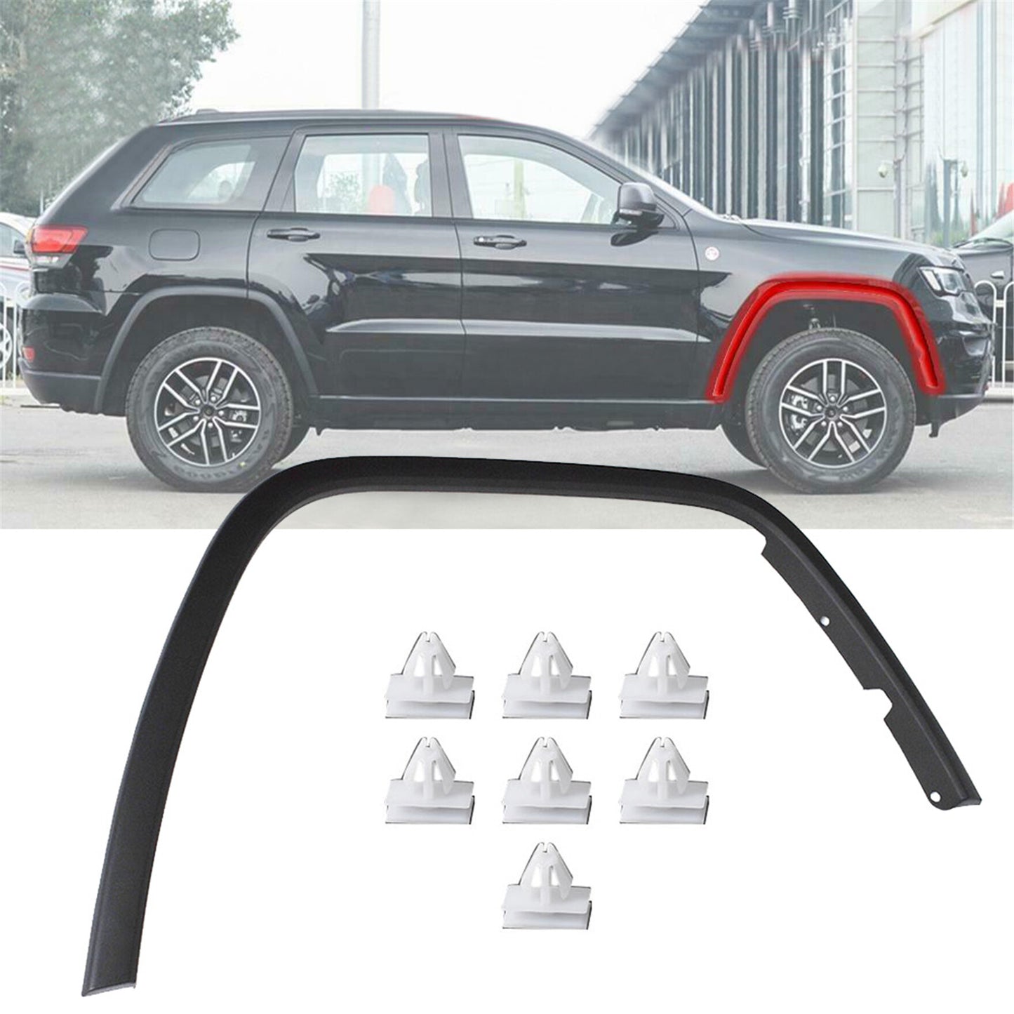 Front Passenger Side Paintable Factory Style Wheel Fender Flares Replacement for 2011-2016 Grand Cherokee 1MP38RXF1AE