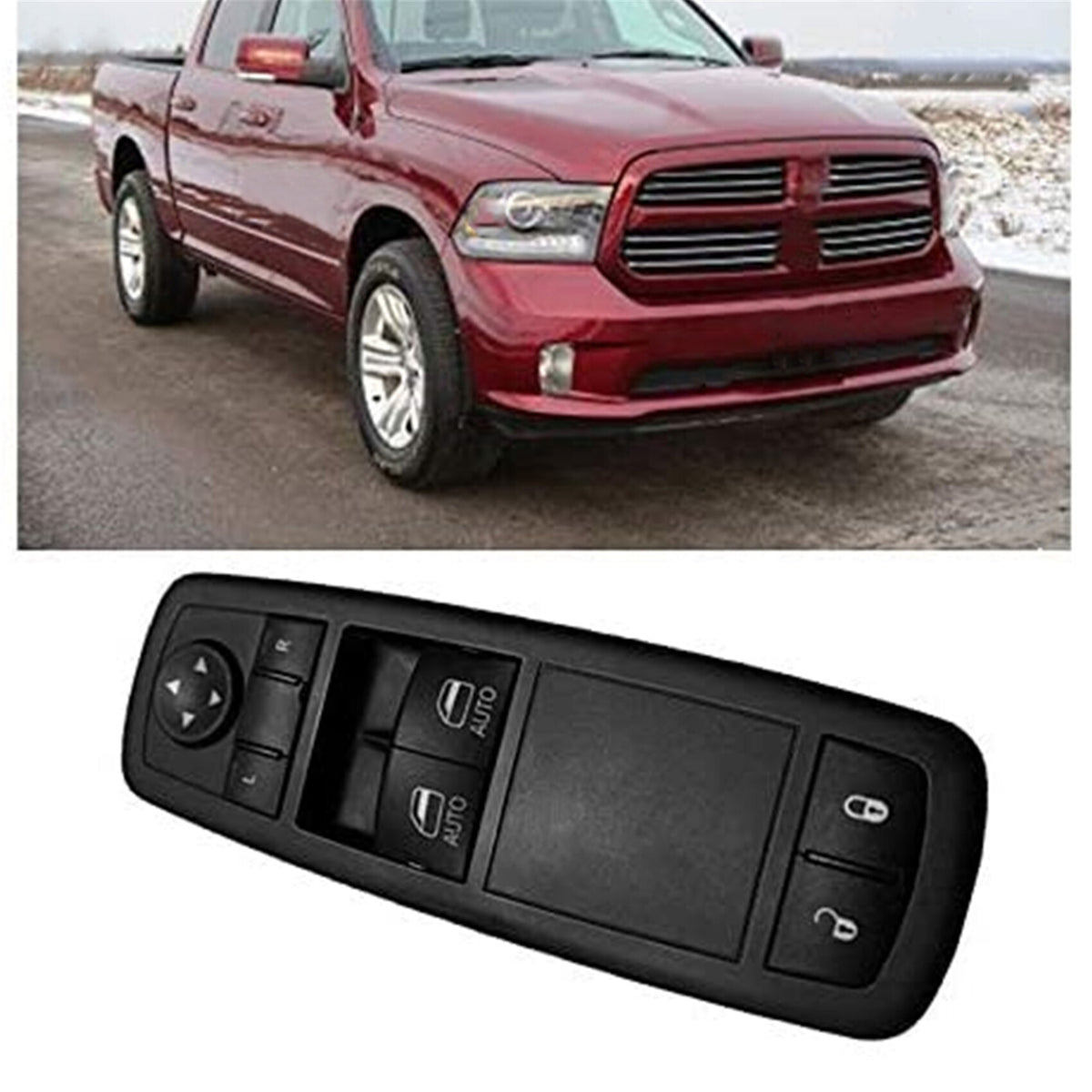 munirater Power Window Switch Driver Side Power Window Switch 68148895AB Replacement for 2013-2018 Dodge Ram 1500 2500 3500
