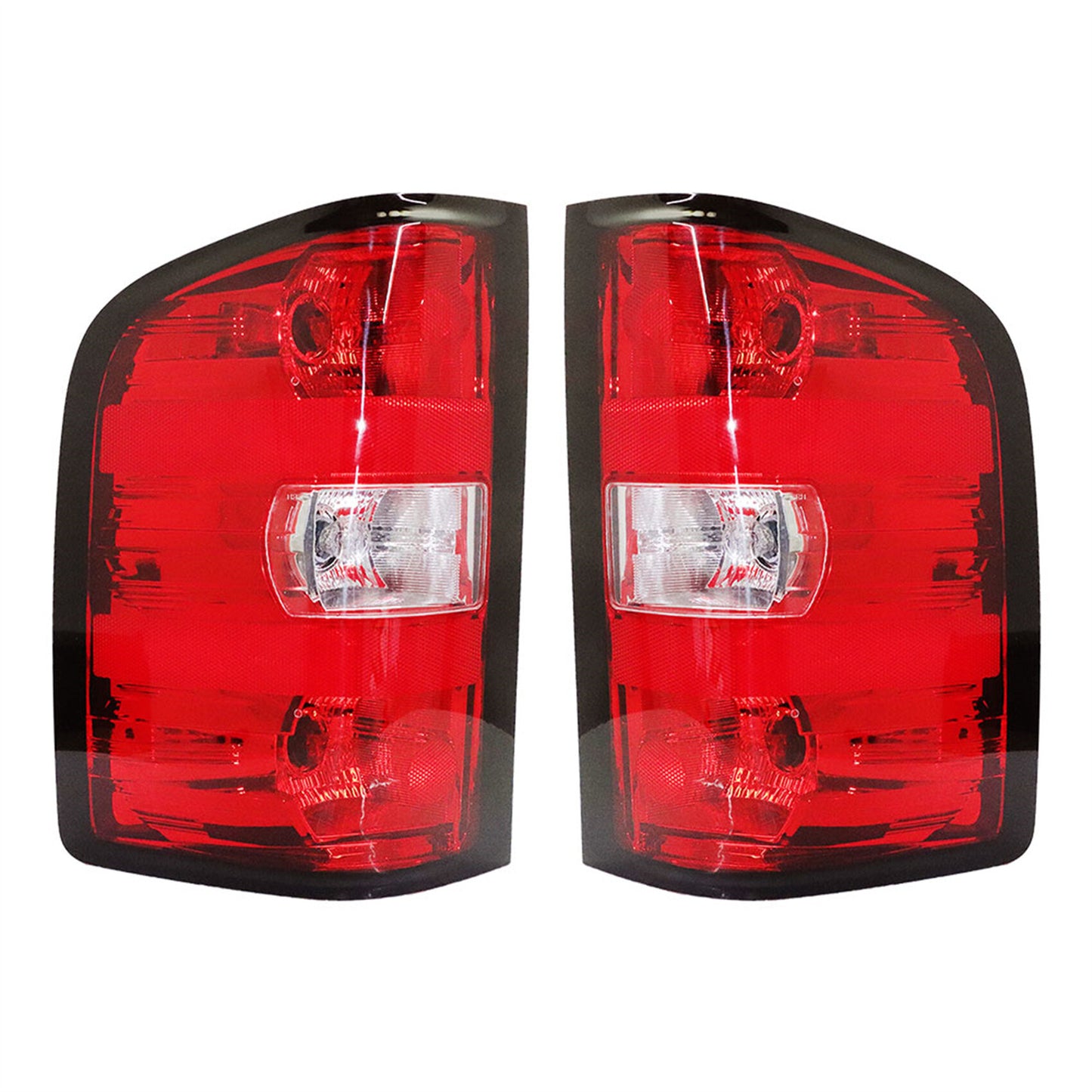 munirater Pair of Rear Left and Right Tail Light Brake Lamp Assembly Replacement for 2007-2014 Sierra/Silverado Driver and Passenger Side with Bulbs