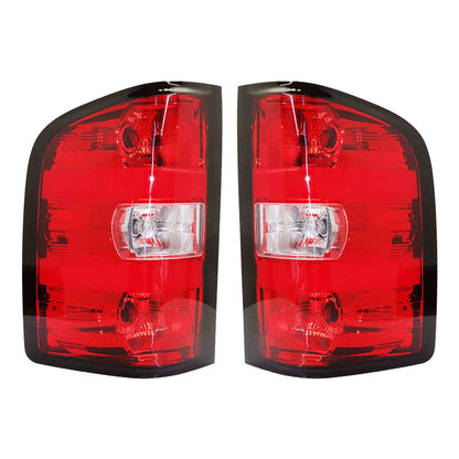 munirater Pair of Rear Left and Right Tail Light Brake Lamp Assembly Replacement for 2007-2014 Sierra/Silverado Driver and Passenger Side with Bulbs