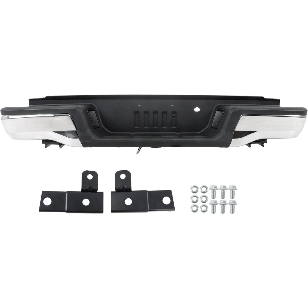 Chrome Steel Rear Step Bumper for Ford Ranger 2019-2023, FO1103229