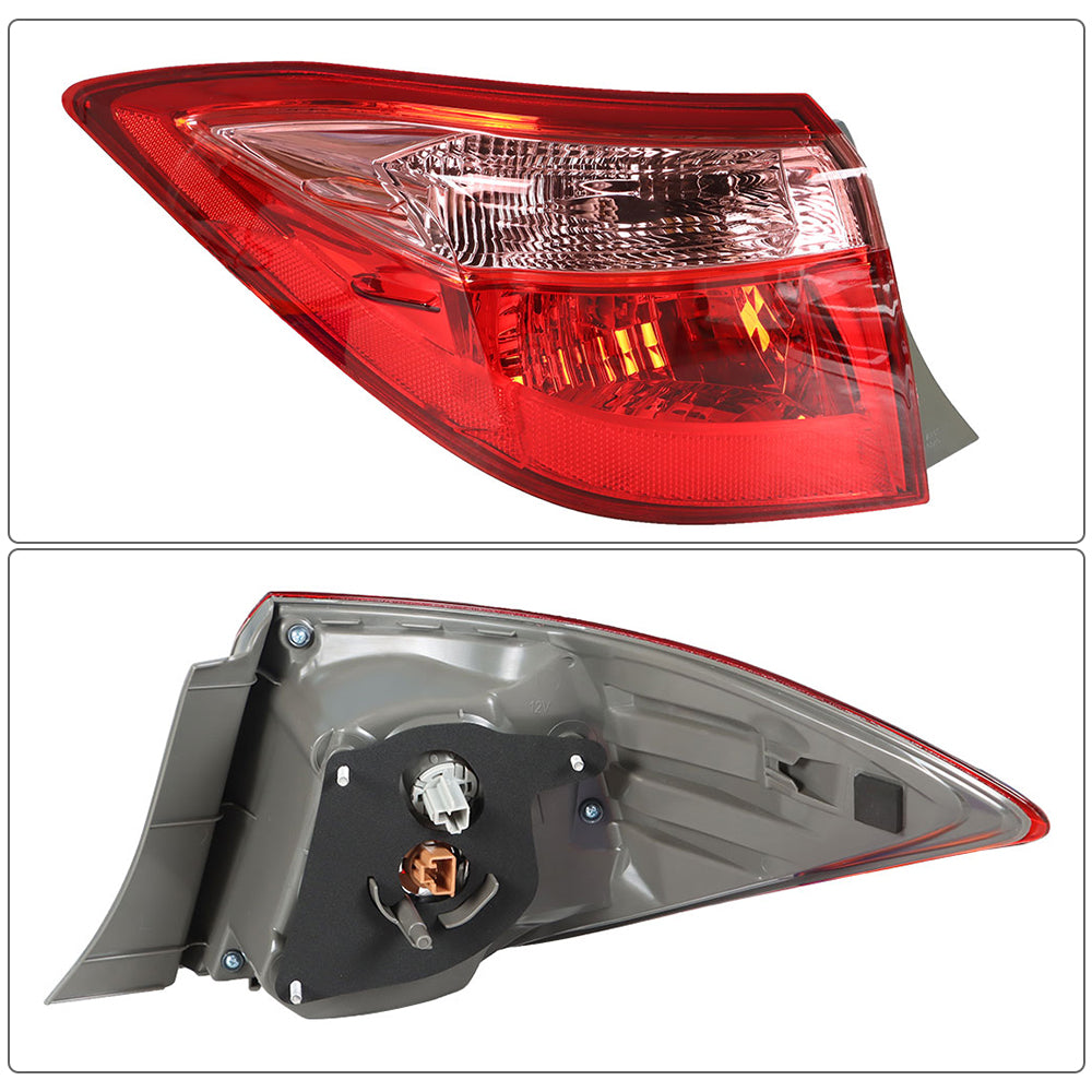 munirater 1-Pack Rear Left Tail Light Brake Lamp Assembly Replacement for 2017-2019 Toyota Corolla Outer Driver Side 8156002B00 TO2804130