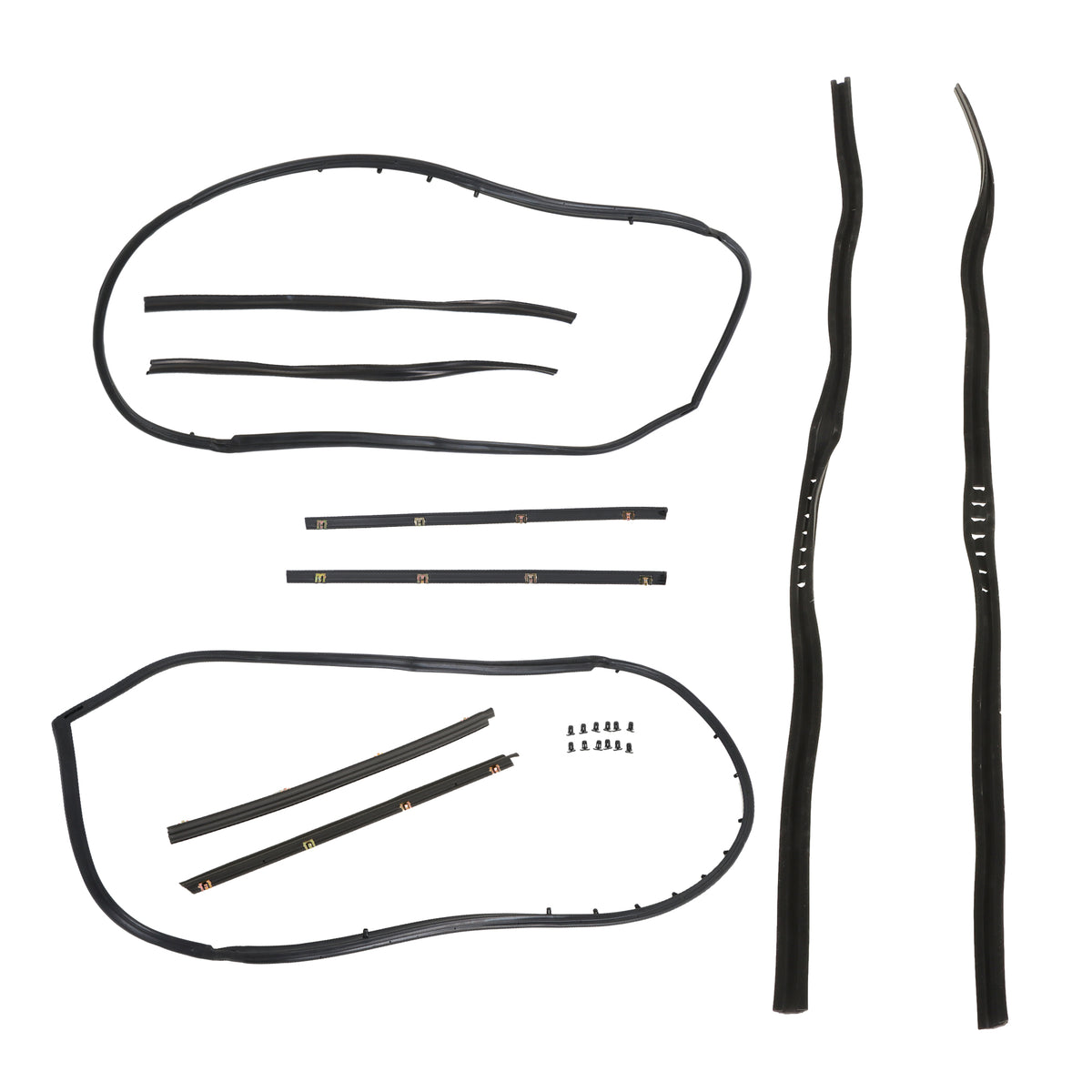 Door & Window Weatherstrip Seal Kit for Jeep CJ7 & Wrangler YJ, 10-Piece