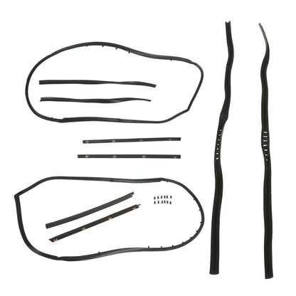 Door & Window Weatherstrip Seal Kit for Jeep CJ7 & Wrangler YJ, 10-Piece