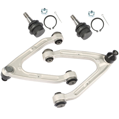 munirater 4-Pack Front Upper Lower Control Arm with Ball Joint fits LH RH Replacement for Hummer H3 H3T