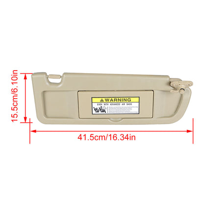 munirater Beige Sun Visor Sun Shade Passenger Right Side Replacement for 2006-2008 Honda Civic 83230-SNA-A01ZB