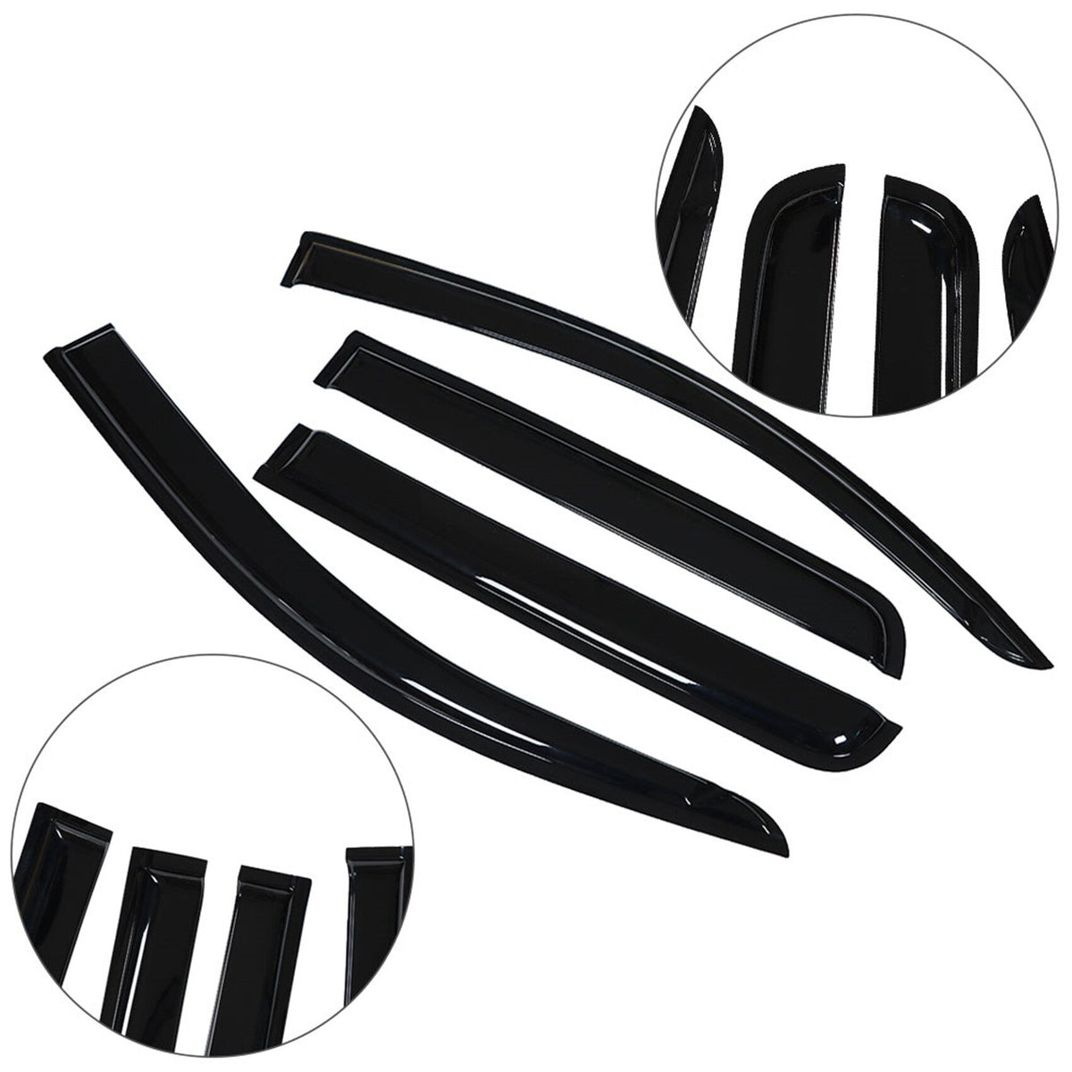 munirater Side Window Visors Rain Guard Wind Vent Shade Deflector Replacement for 2015-2020 Colorado