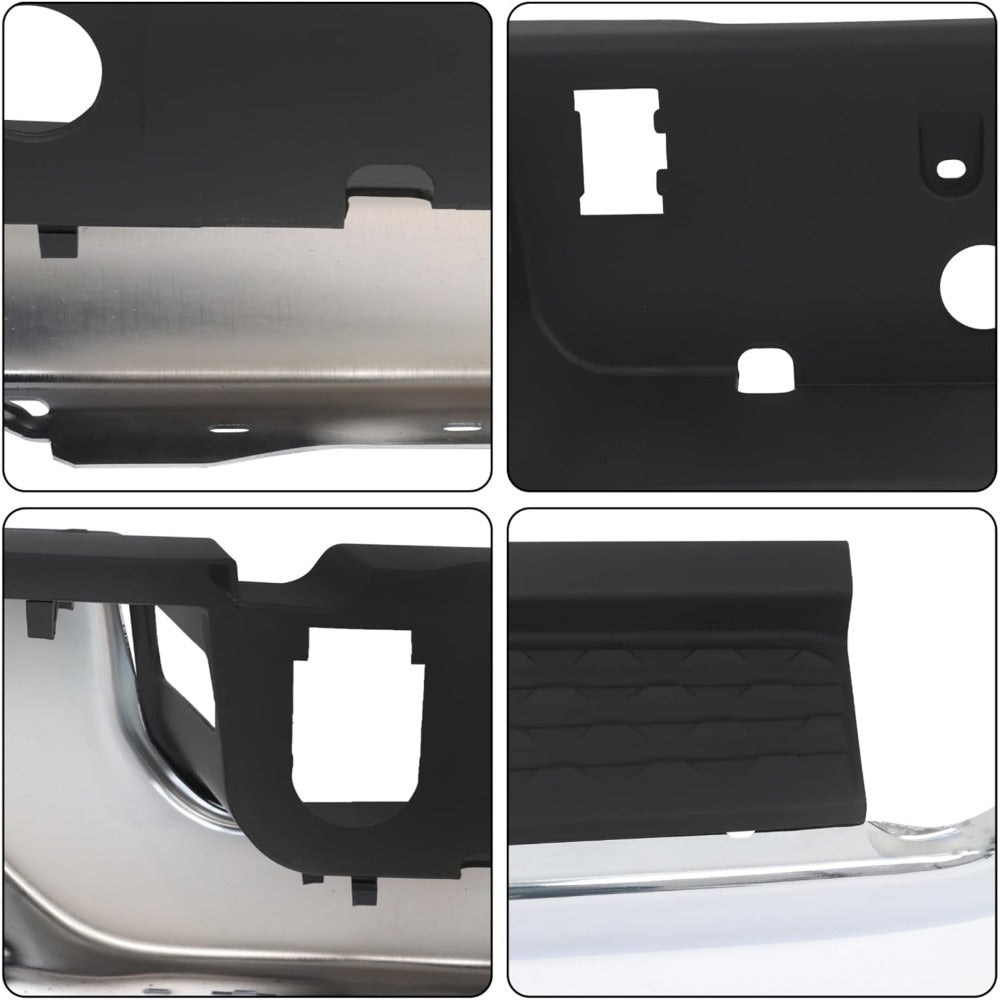 Chrome Rear Bumper Face Bar and Step Pad Kit for Ram 2500 / 3500 2019-2024