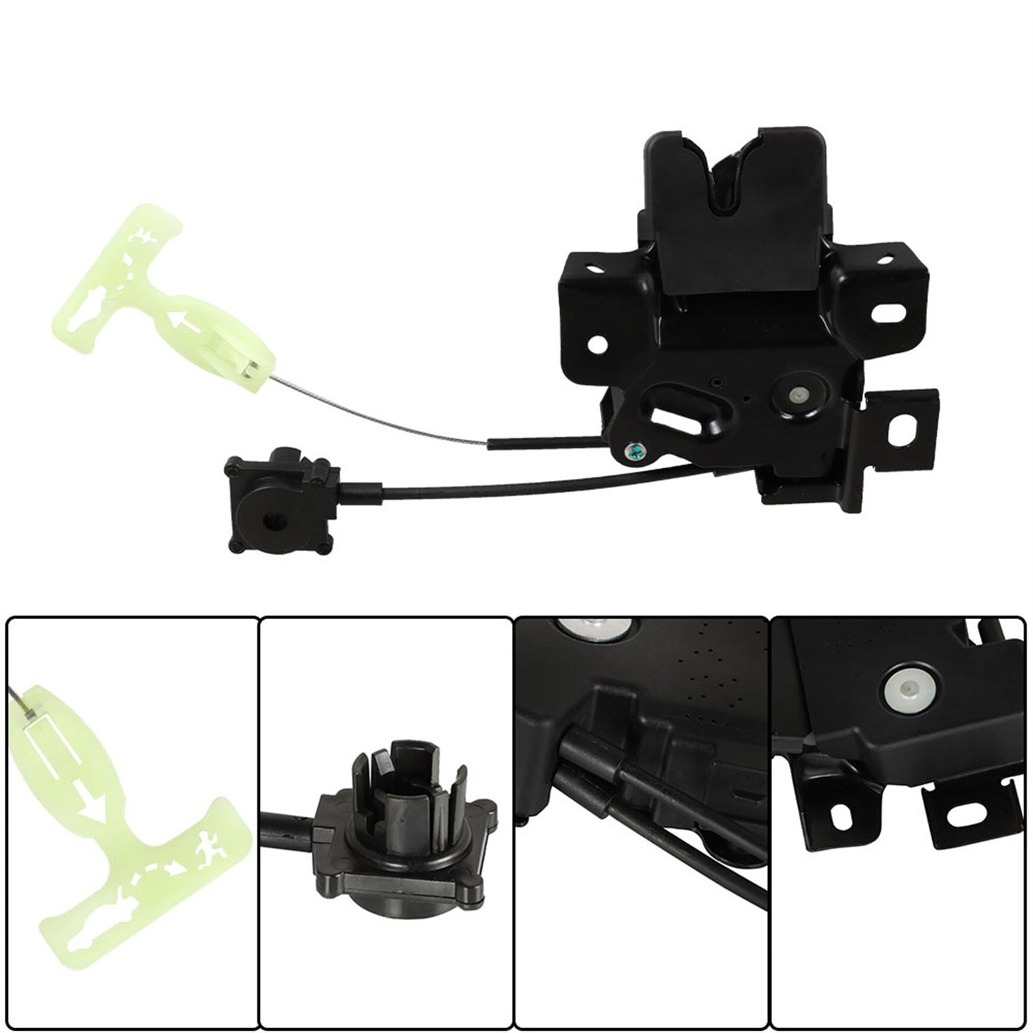 munirater Rear Tailgate Trunk Deck Lid Latch Lock w/Cable Replacement for 2005-2007 Mustang 1R8Z5446318AA