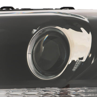 munirater Right&Left Headlight For 2013-2015 Honda Accord Black Projector Headlamp