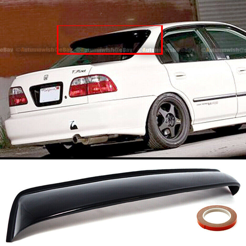 munirater Rear Window Roof Vent Visor Spoiler Wing Black Tinted Replacement for 1996 1997 1998 Civic 4DR