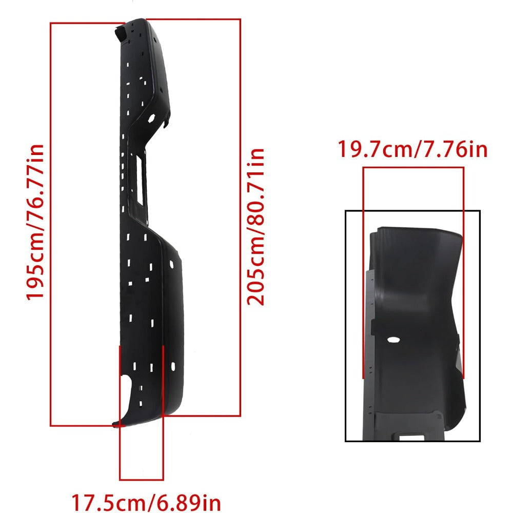 Black Steel Rear Bumper Face Bar for Nissan Titan XE 2007-2010 / S 2011-2015, 850309FM0G
