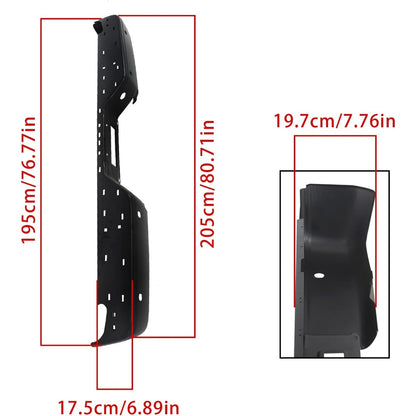 Black Steel Rear Bumper Face Bar for Nissan Titan XE 2007-2010 / S 2011-2015, 850309FM0G