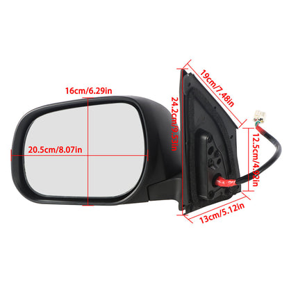 munirater Side Mirror Left Driver Side White Signal Light Heated 7pin Replacement for 2009-2012 Toyota RAV4 TO1321310 87940-0R060