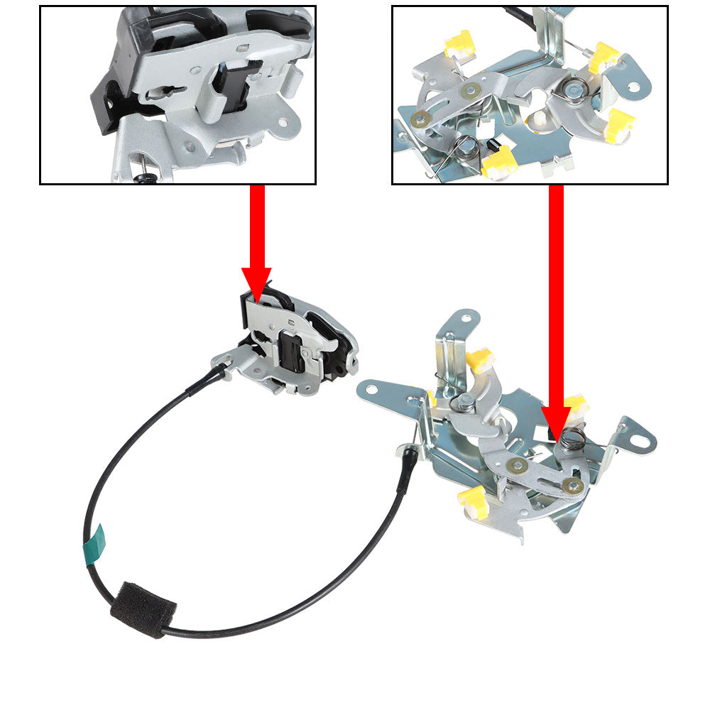 munirater Rear Left Driver Side Door Lower Latch Lock Replacement for 1997-2004 F-150 F-250 6L3Z18264A01C