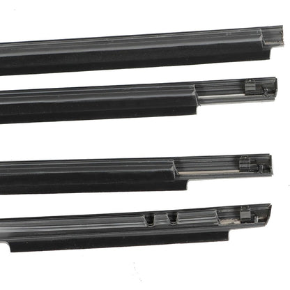 Black Window Weatherstrip Seal Kit for 2009-2012 Toyota Corolla, 4-Piece