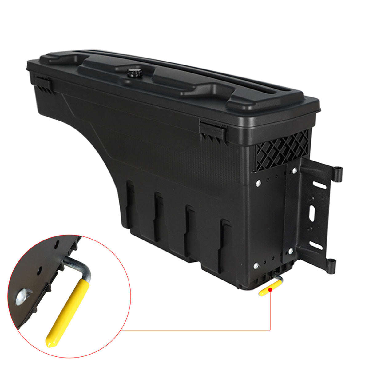 munirater Truck Bed Storage Box Tool Box Replacement for Toyota Tundra 2007-2020 Pickup Waterproof Rear Right Passenger Side