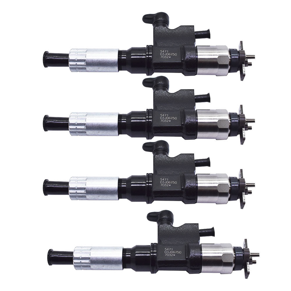 munirater 4-Pack Fuel Injectors Replaccement for 2001-2007 Isuzu NPR NPR-HD 4HK1 5.2L Diesel 095000-5471