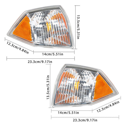 munirater Front Marker Signal Blinker Corner Parking Lights Pair Set Replacement for 07-10 Compass Driver & Passenger Side