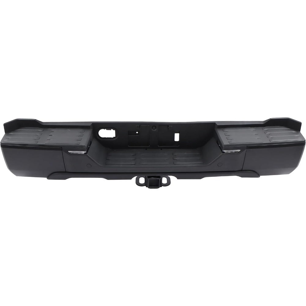 Black Rear Step Bumper for Toyota Tundra 2022-2024, without Sensor Holes, for Tow-Hitch Models, TO1103145