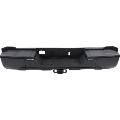 Black Rear Step Bumper for Toyota Tundra 2022-2024, without Sensor Holes, for Tow-Hitch Models, TO1103145