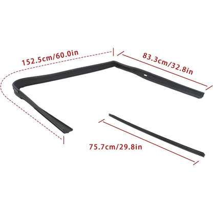 Window Sweep & Run Channel Weatherstrip Kit for Chevrolet S10 & GMC S15, 6-Piece