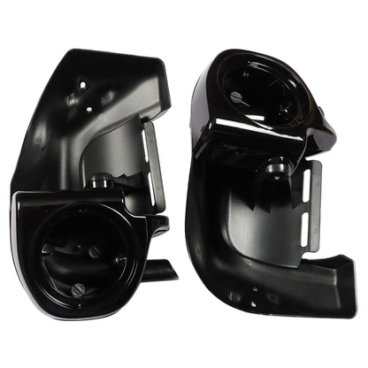 Vivid Black Finished Lower Vented Fairings w/ 6.5in Speaker Left Right Replacement for 1983-2013 touring models FLHT/FLHTCU/FLHRC/Road King/Street Glide