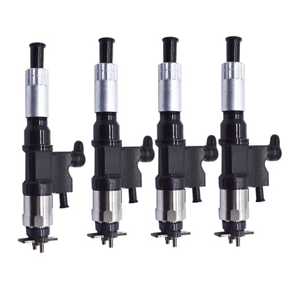 munirater 4-Pack Fuel Injectors Replaccement for 2001-2007 Isuzu NPR NPR-HD 4HK1 5.2L Diesel 095000-5471