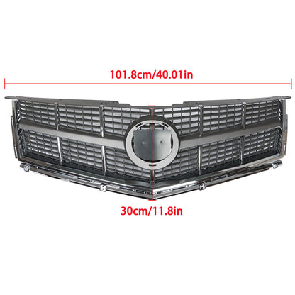 munirater Front Bumper Upper Grilles Chrome Mesh Trim Replacement for 2010-2012 SRX