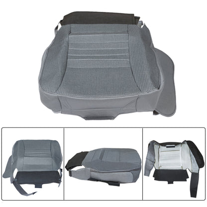 munirater Front Driver Bottom Cloth Seat Cover Gray Replacement for 2006-2009 Ram 2500 3500