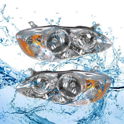 munirater Head Lamps Headlights Left+Right Replacement for 2003 2004 2005 2006 2007 2008 Corolla Clear