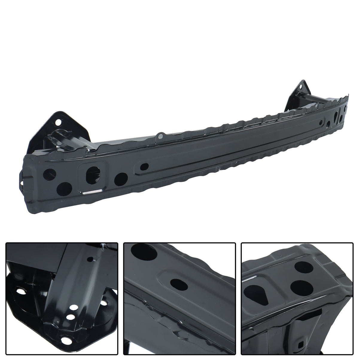 Black Rear Bumper Reinforcement Impact Bar Replacement for Outback Wilderness 2022 2023 2024 Steel