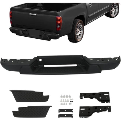 Black Steel Rear Step Bumper for Chevrolet Colorado & GMC Canyon 2008-2012, GM1103157