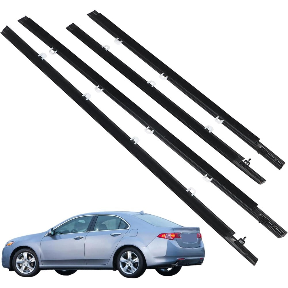 Chrome Window Weatherstrip Kit for Acura TSX Sedan, 4-Piece