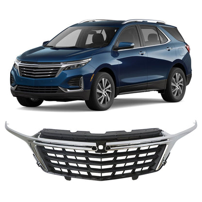 munirater Front Bumper Grille Chrome Plastic Assembly Replacement for 2022 2023 Equinox Sport Utility 4-Door