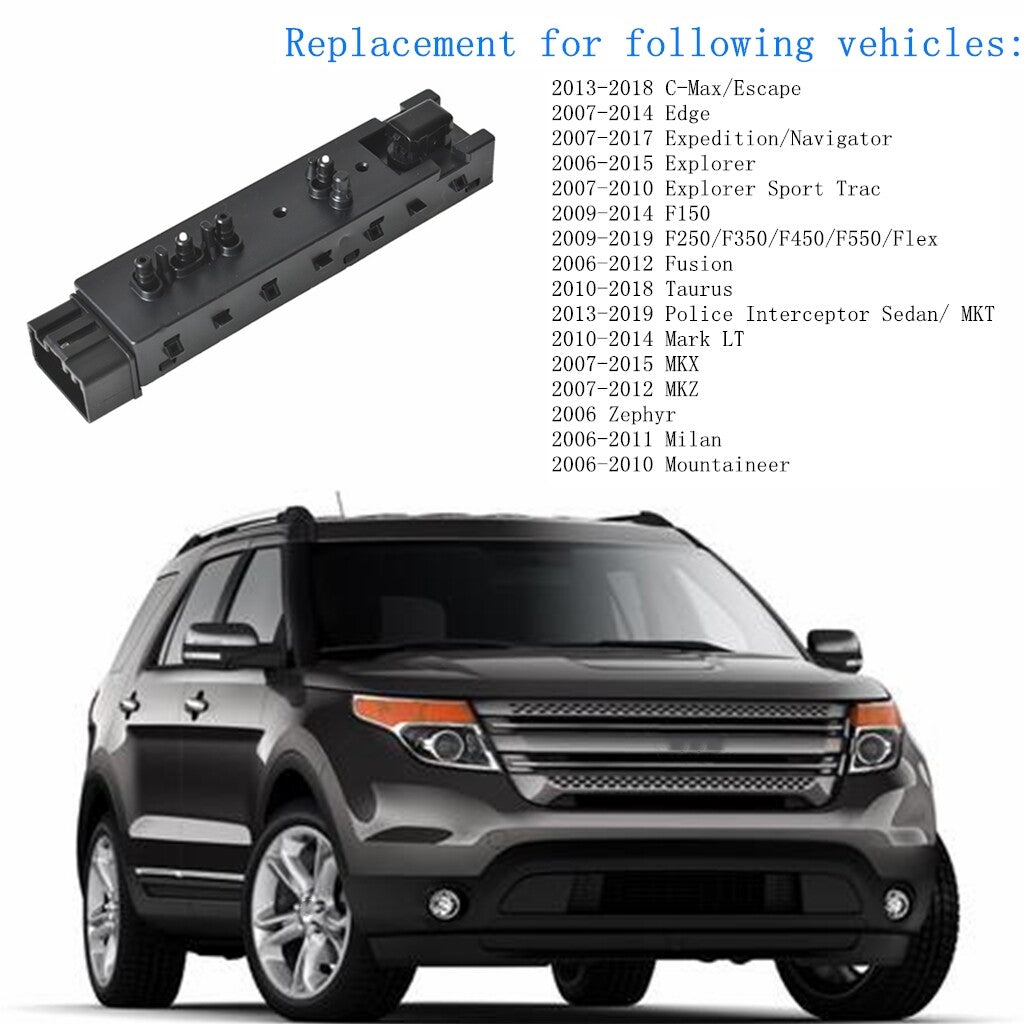 munirater Driver Side Adjustment Seat Switch Replacement for 2006-2015 Explorer 09-14 F150 9L3T-14B709-FAW