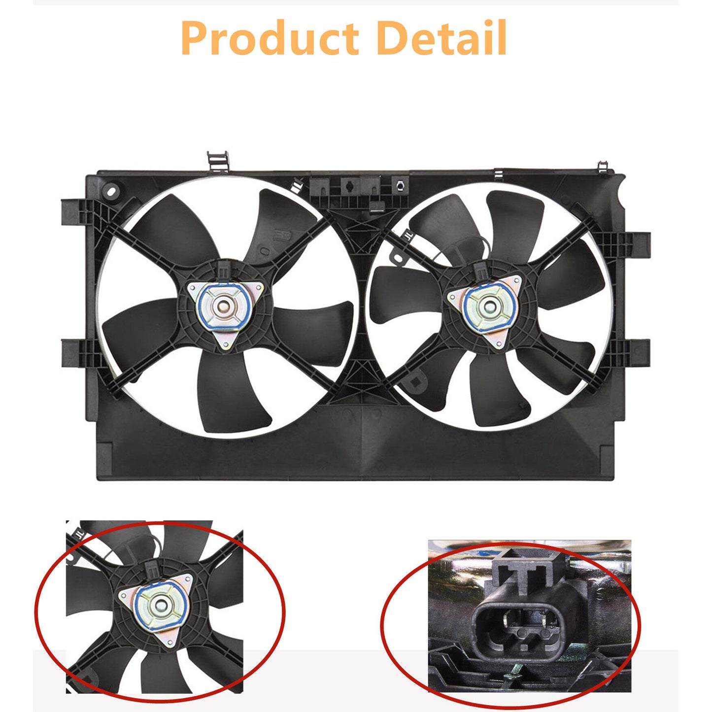 munirater Radiator Cooling Fan Assembly Replacement for 2008-2017 Mitsubishi Lancer DE ES SE GT GTS MI3115139 1355A131