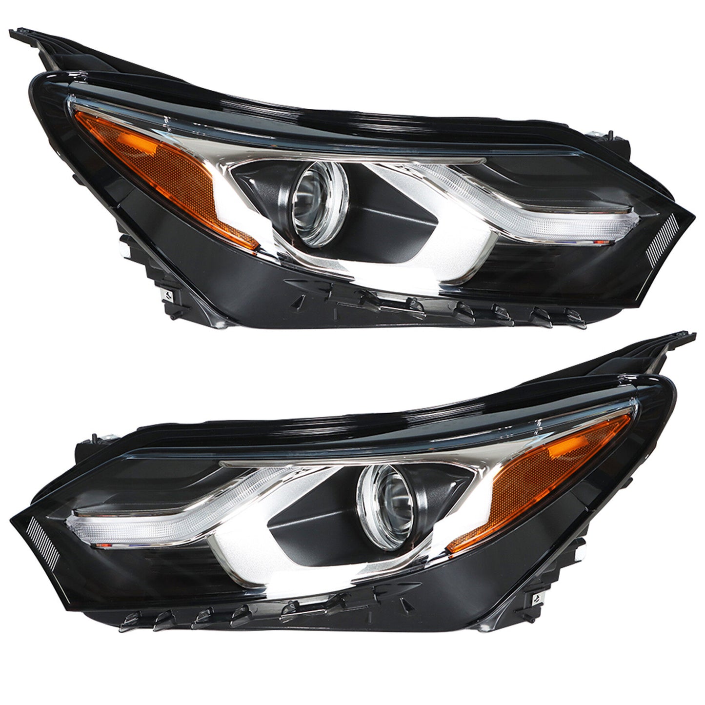 munirater Pair of LH & RH Projector Headlight Assembly Set Replacement for 2018-2020 Equinox with LED DRL, Replace Driver & Passenger Side Halogen Headlamps