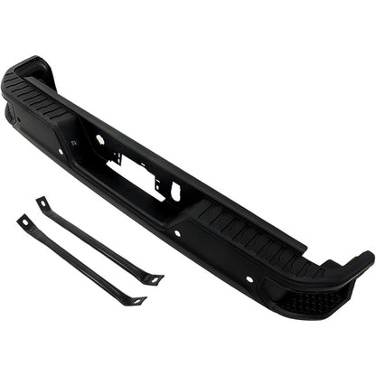 Primed Rear Step Bumper Assembly for Chevrolet Silverado 1500 & GMC Sierra 1500 2019-2023, with Sensor Holes