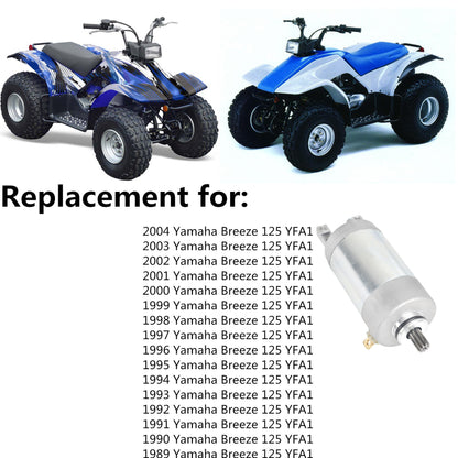 munirater Starter Motor Replacement for 1989-2004 Yamaha Breeze 125 YFA1 124cc 3FA-81800-01-00 18755