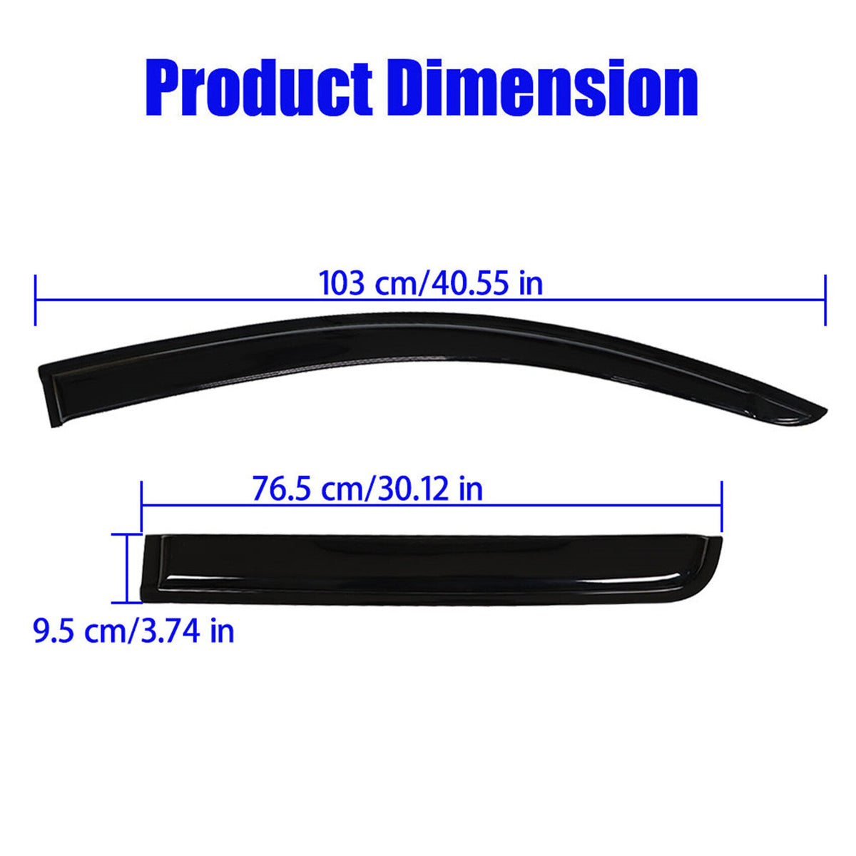 munirater Side Window Visors Rain Guard Wind Vent Shade Deflector Replacement for 2015-2020 Colorado