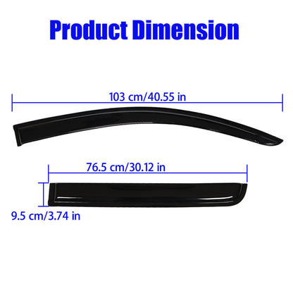 munirater Side Window Visors Rain Guard Wind Vent Shade Deflector Replacement for 2015-2020 Colorado