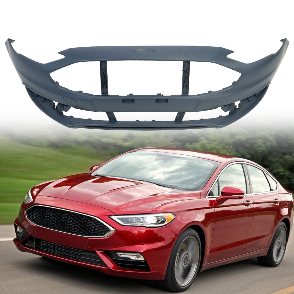 munirater Primered, Front Bumper Cover Fascia Replacement for 2017-2018 Fusion HS7Z17D957APTM