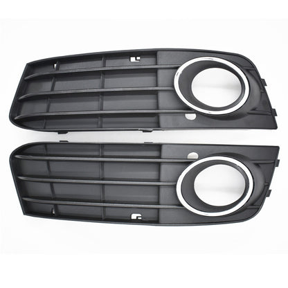 munirater 2-Pack Front Bumper Fog Light Cover Grilles Replacement for 2009-2012 Audi A4 Regular Edition