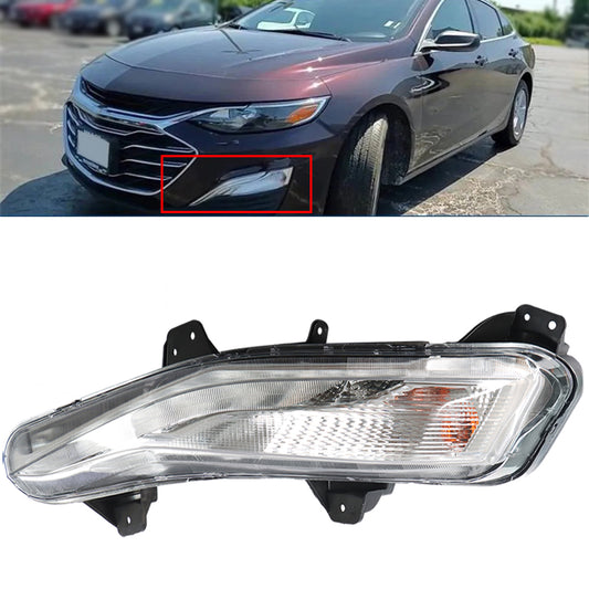 munirater 1-Pack Compatible Factory Bomper Turn Signal Light with LED DRL Driving Fog Lamp Left Driver Side Replacement for 2019-2020 Malibu