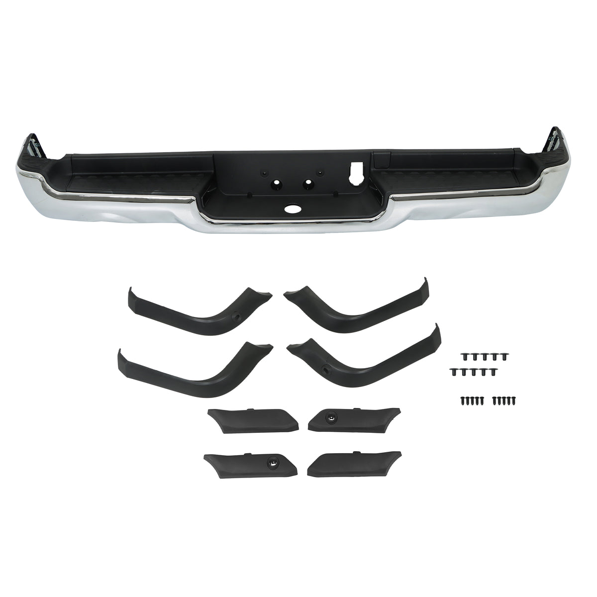Chrome Steel Rear Bumper for Ram 1500 2019-2022, for Park Assist Models, CH1103147