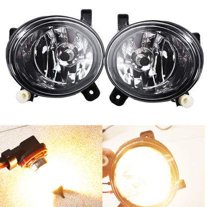 munirater 2-Pack Clear Lens Fog Light Left and Right Side Replacement for 2009-2012 Audi A4 S4 B8 Sedan with H11 12V 55W Bulbs