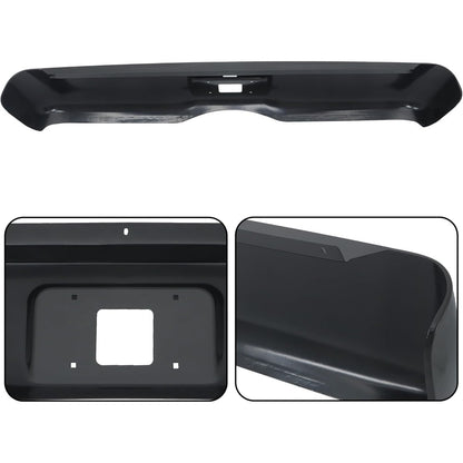 Black Steel Rear Bumper Roll Pan for Chevrolet Silverado 1500 Fleetside 2007-2013