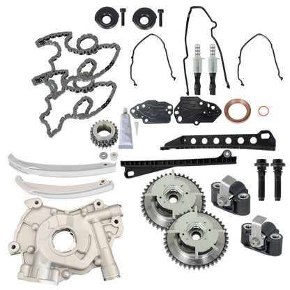 munirater Timing Chain Kit Cam Phaser Timing with Cover Seal Replacement for 2004-2010 Expedition F-150 F-250 F-350 Mark LT Base Navigator TK4173VVT