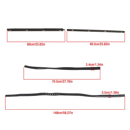 Door & Window Weatherstrip Seal Kit for Jeep CJ7 & Wrangler YJ, 10-Piece
